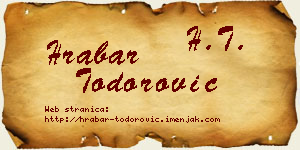 Hrabar Todorović vizit kartica